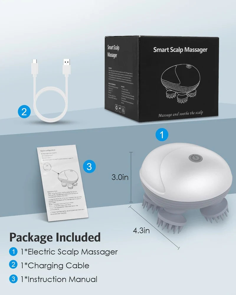 Smart Scalp Massager – Rechargeable Head & Body Massager